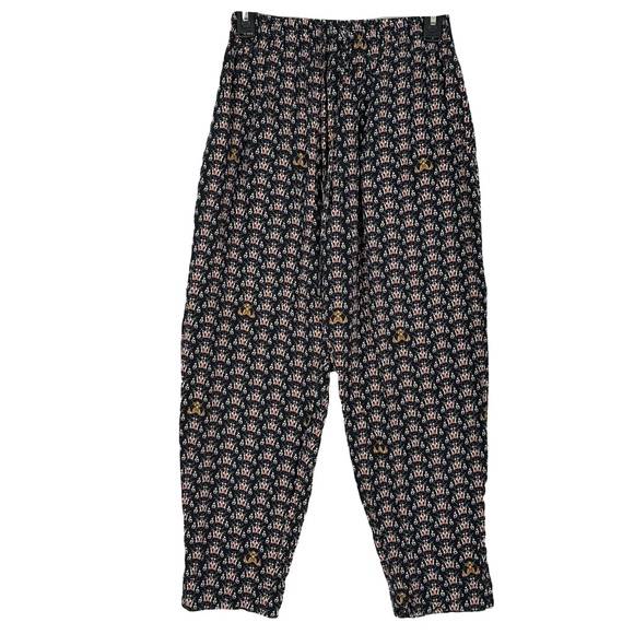 Osklen Brazil Pull On Drawstring Bug Insect Viscose Jogger Style Pant P/XS - Picture 1 of 11